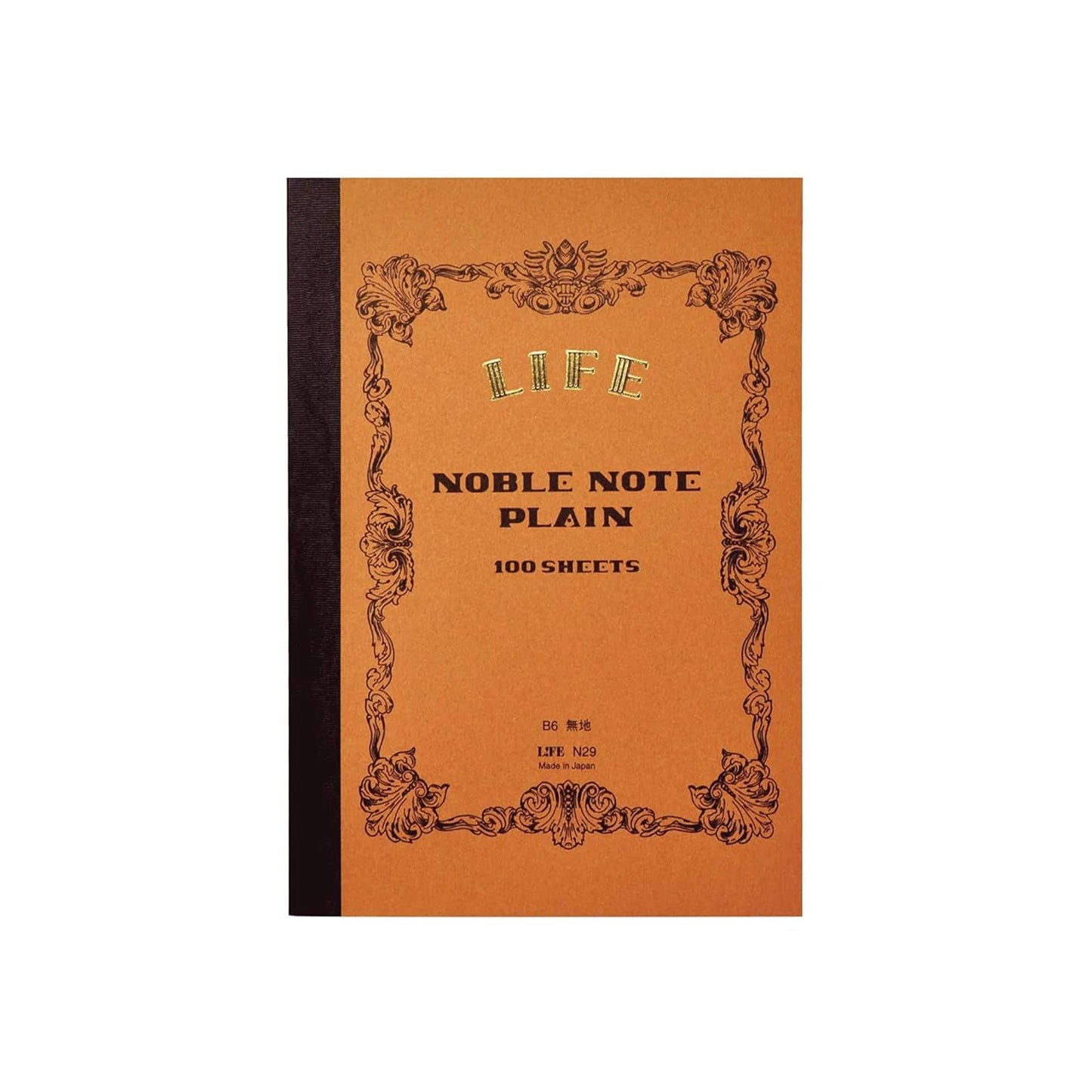 LIFE B6 Blank Noble Notebook - Sepia