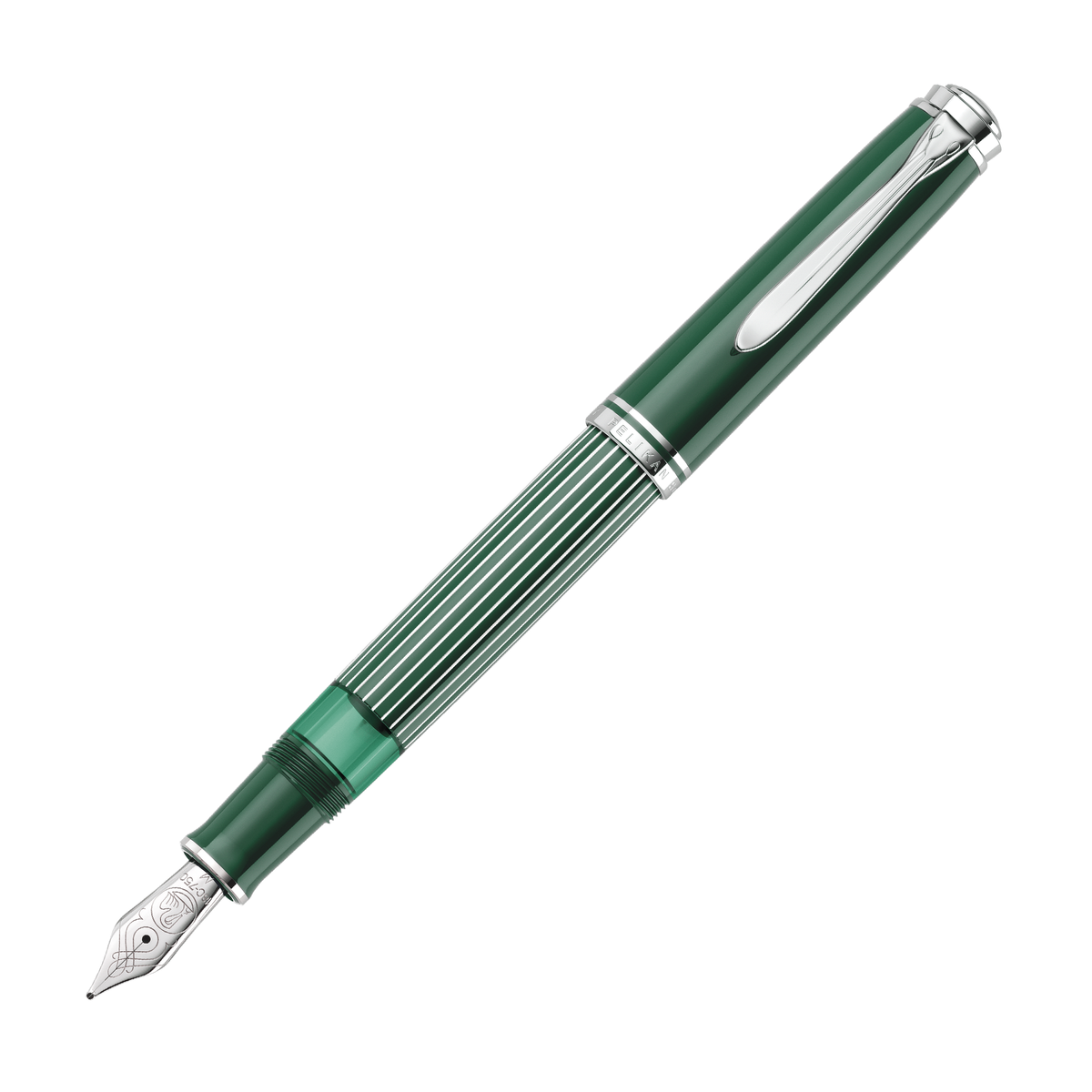 Pelikan Souverän M815 Fountain Pen - Metal Striped Green (Special Edition)
