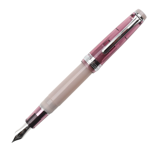 Sailor Pro Gear Slim Fountain Pen and Ink Set - Manyo #3 Series - Red Bean with Palladium Trim (14KT)