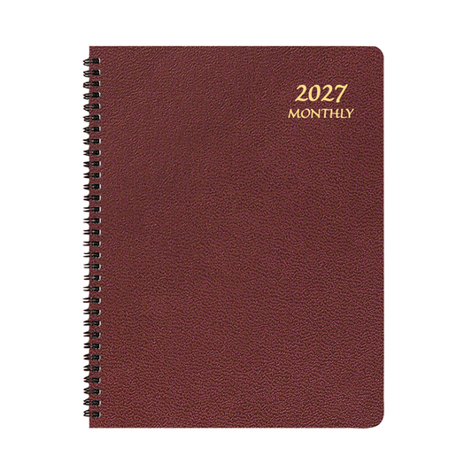 Payne 2027 Skivertex Wire-Bound Monthly Planner - Assorted (8.5 x 11)