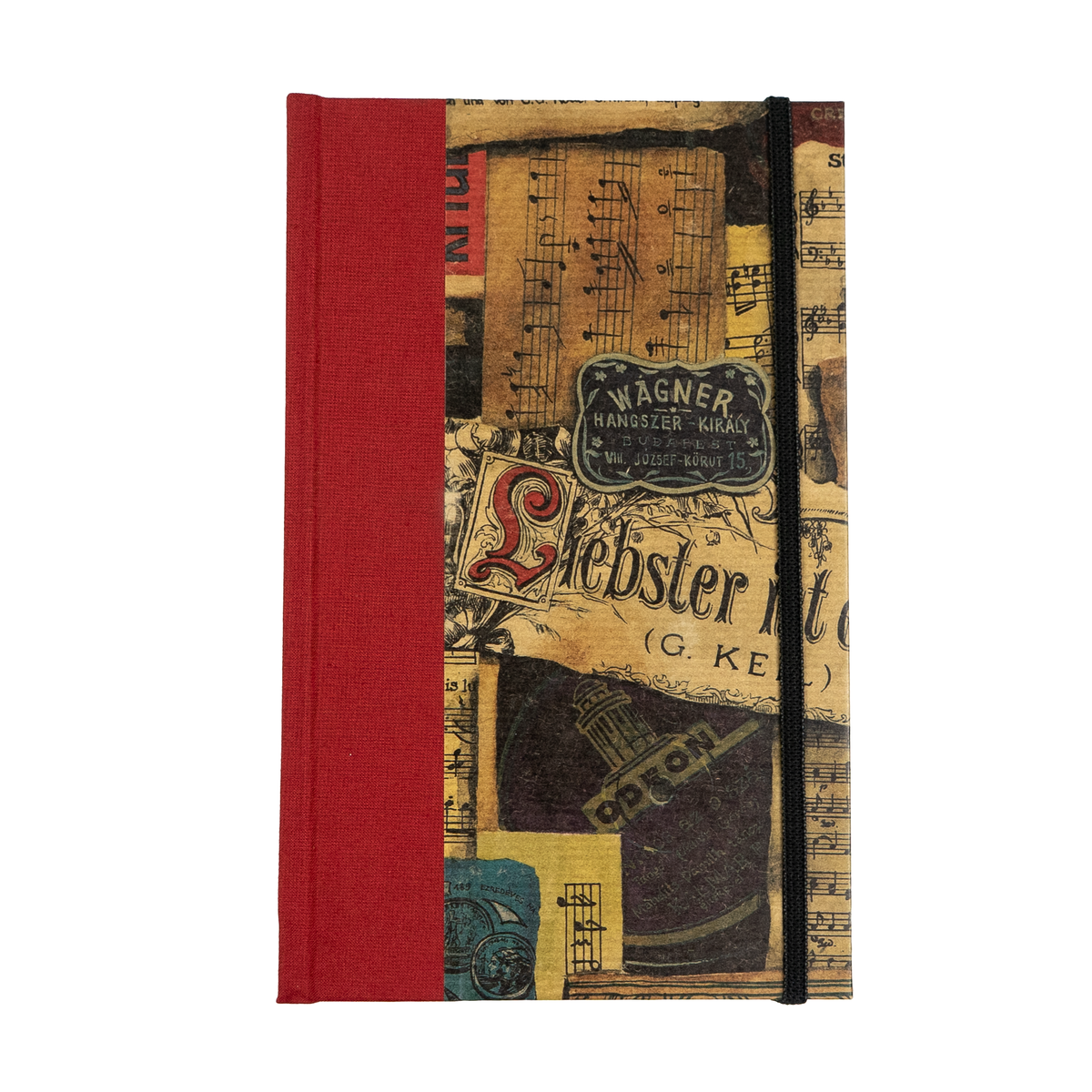 Bomo Art A5 Fabric Bound Lined Journal - Music Notes
