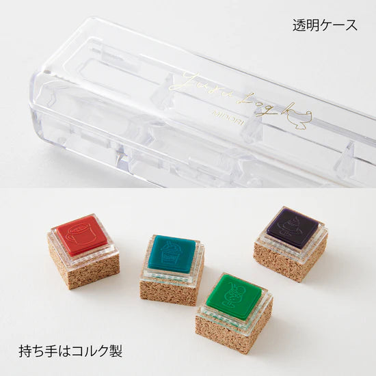 Midori Yuru Log Pre-Inked Stamp - Cafe