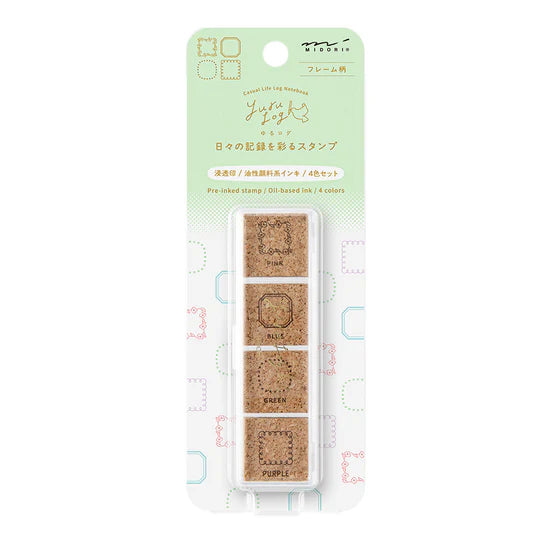 Midori Yuru Log Pre-Inked Stamp - Frame