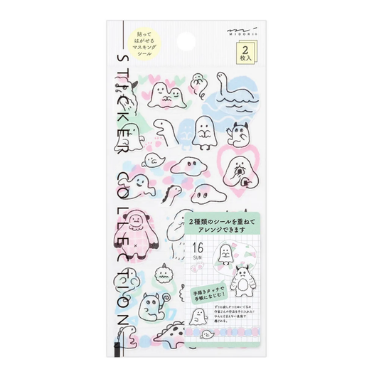 Midori Two Sheet Stickers - Monster