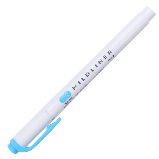 Zebra Mildliner Double Ended Highlighter - Mild Cyan