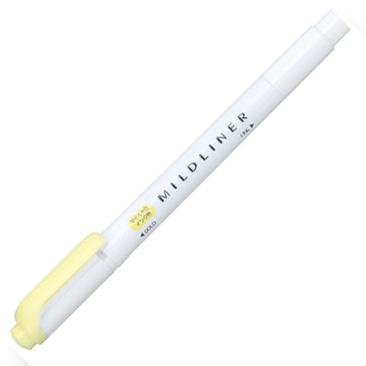 Zebra Mildliner Double Ended Highlighter - Mild Yellow