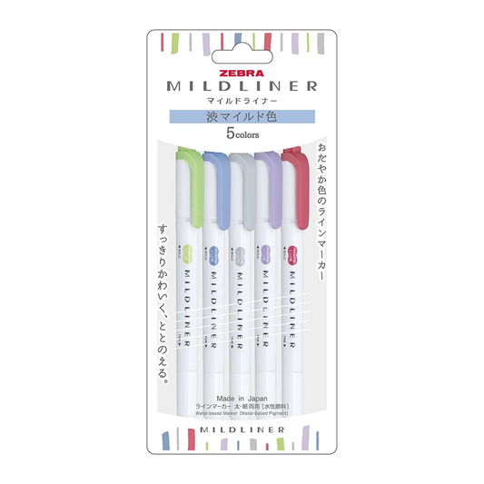 Zebra Mildliner 5 Color Set NC