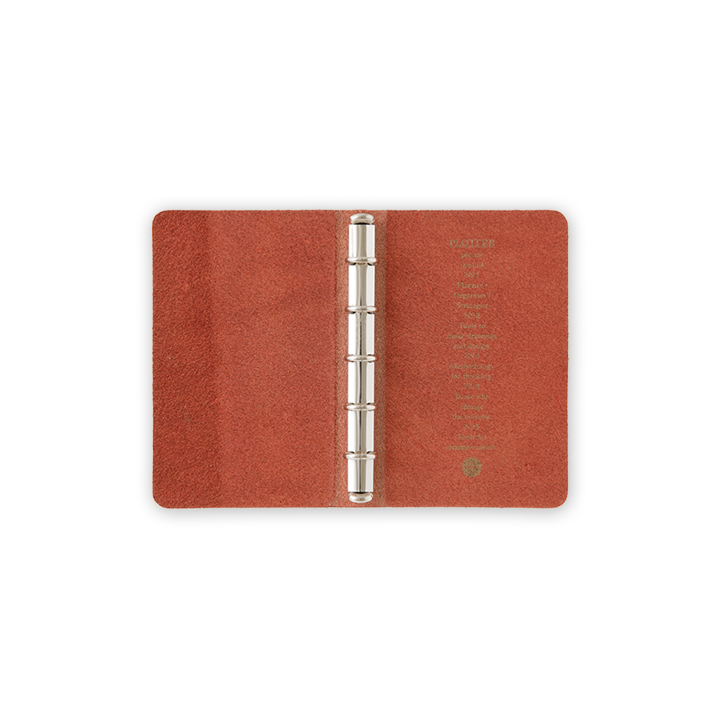PLOTTER Mini 5 Size Liscio 6-Ring Leather Binder - Red Brown (Limited Edition BOX)