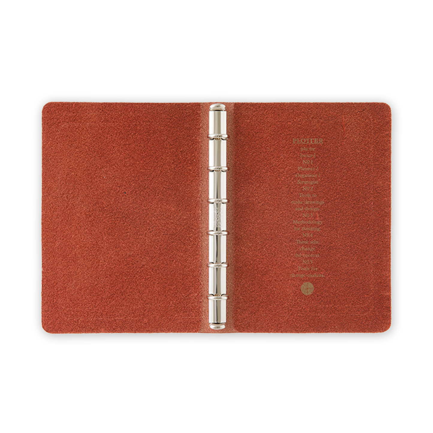 PLOTTER Mini Size Liscio 6-Ring Leather Binder - Red Brown (Limited Edition BOX)