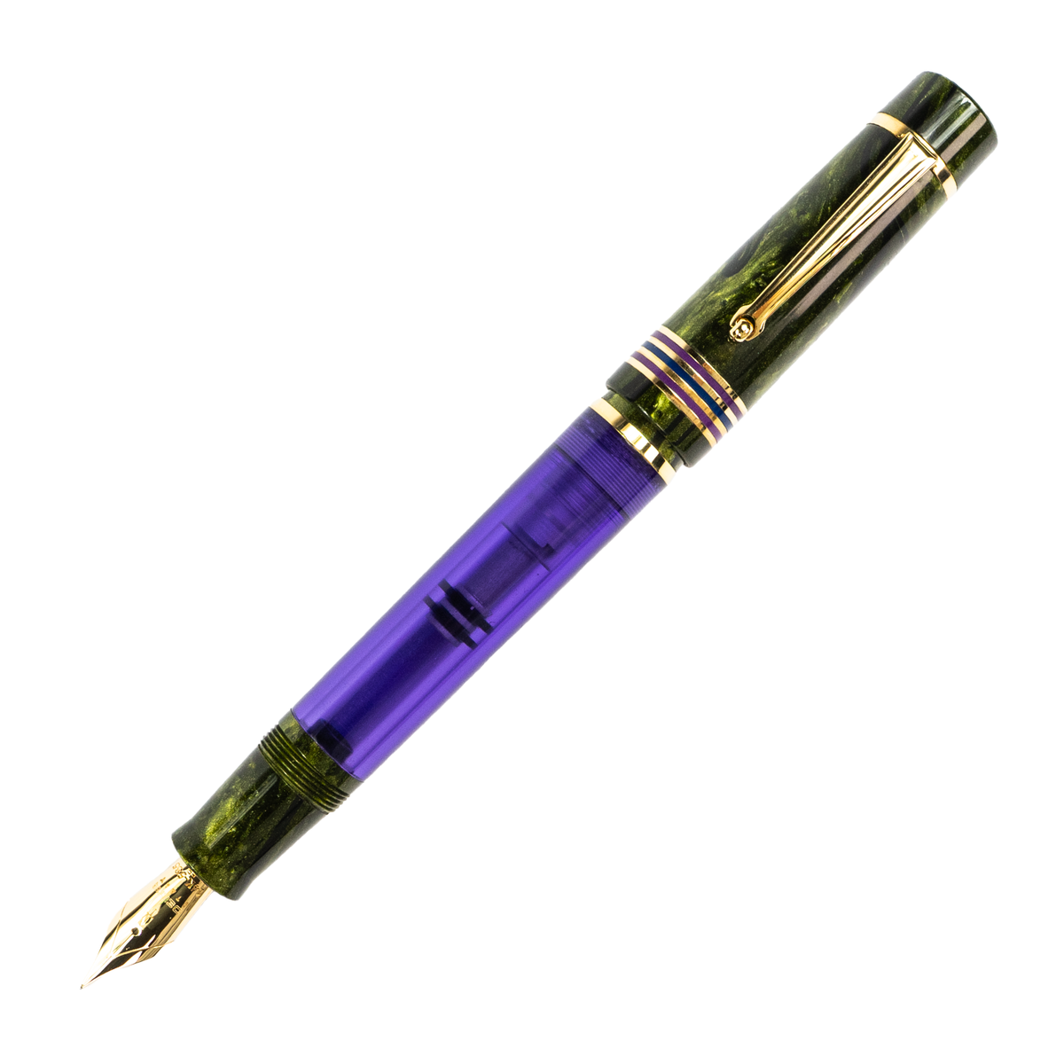 Delta Four Rings Collection 14K Fountain Pen - Misteria with Gold Trim (Limited Edition)