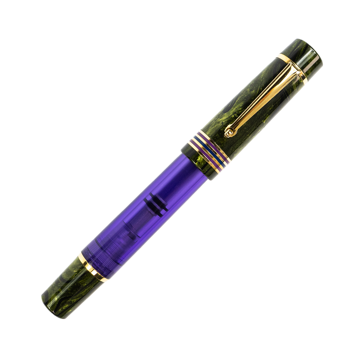Delta Four Rings Collection 14K Fountain Pen - Misteria with Gold Trim (Limited Edition)