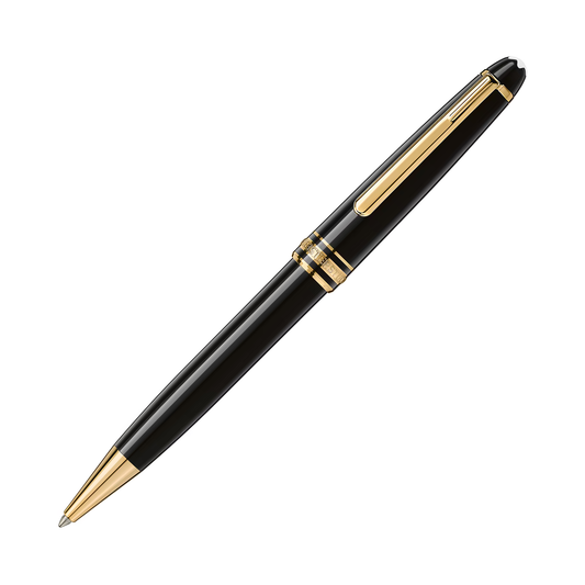 Montblanc Meisterstuck Ballpoint - Black with Gold-Coated Trim (Midsize)