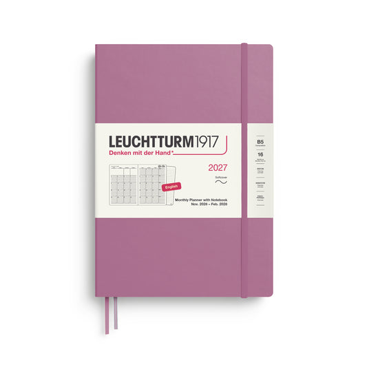 Leuchtturm1917 2027 B5 Composition Softcover 16-Monthly Planner & Notebook - Dusty Rose