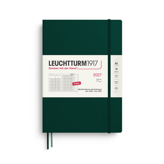 Leuchtturm1917 2027 B5 Composition Softcover 16-Monthly Planner & Notebook - Forest Green