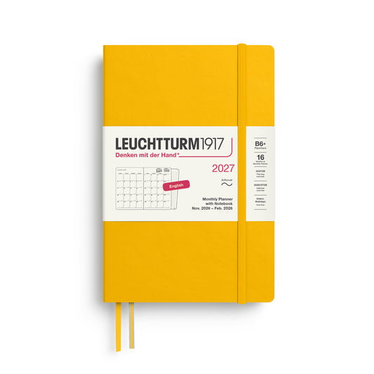 Leuchtturm1917 2027 B6+ Paperback Softcover 16-Monthly Planner & Notebook - Sunflower