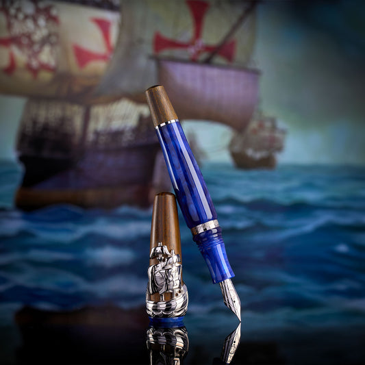 Maiora Nino Marino Columbus Fountain Pen - Silver (Limited Edition)