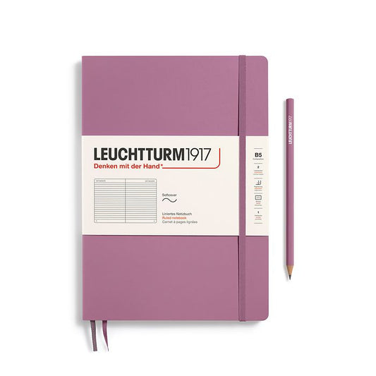 Leuchtturm1917 Composition B5 Hardcover Ruled Notebook - Dusty Rose