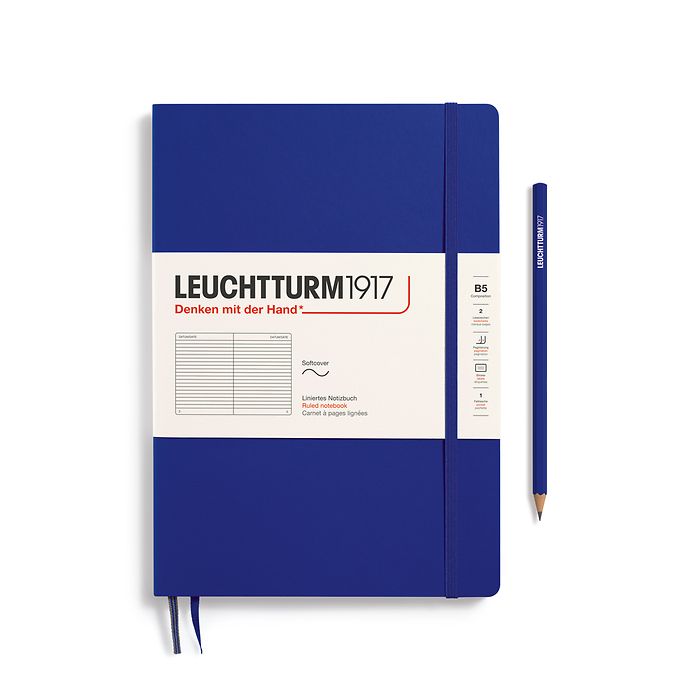 Leuchtturm1917 Composition B5 Softcover Ruled Notebook - Ink (Discontinued)