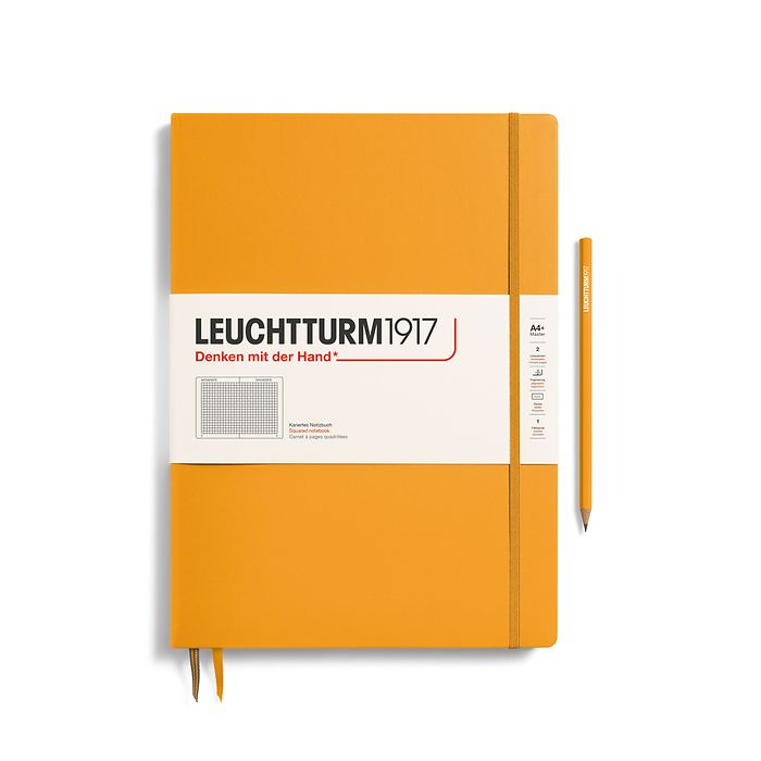 Leuchtturm1917 Master Classic A4+ Hardcover Squared Notebook - Rising Sun