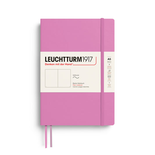 Leuchtturm1917 A5 Medium Softcover Plain Notebook - Bubblegum