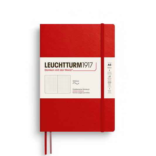 Leuchtturm1917 A5 Medium Softcover Dotted Notebook - Cherry