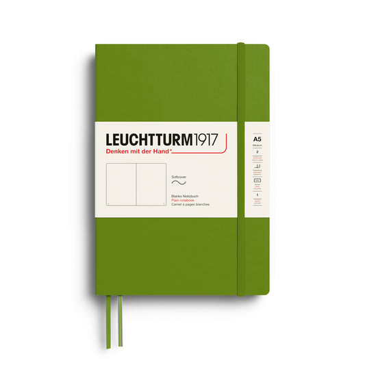 Leuchtturm1917 A5 Medium Softcover Plain Notebook - Moss