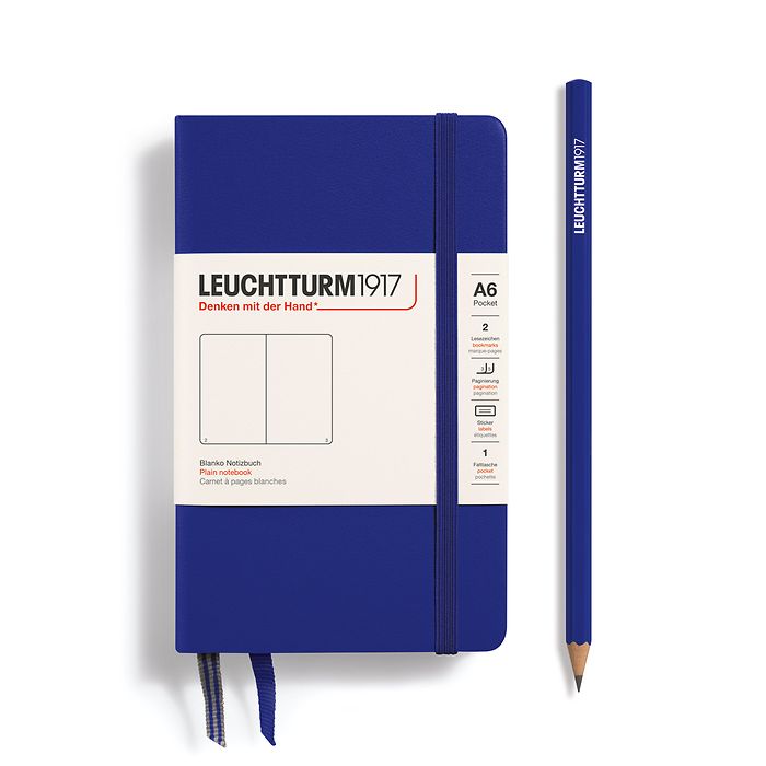 Leuchtturm1917 A6 Pocket Hardcover Plain Notebook - Ink (Discontinued)