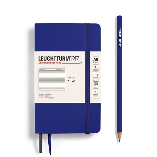 Leuchtturm1917 A6 Pocket Softcover Ruled Notebook - Ink (Discontinued)
