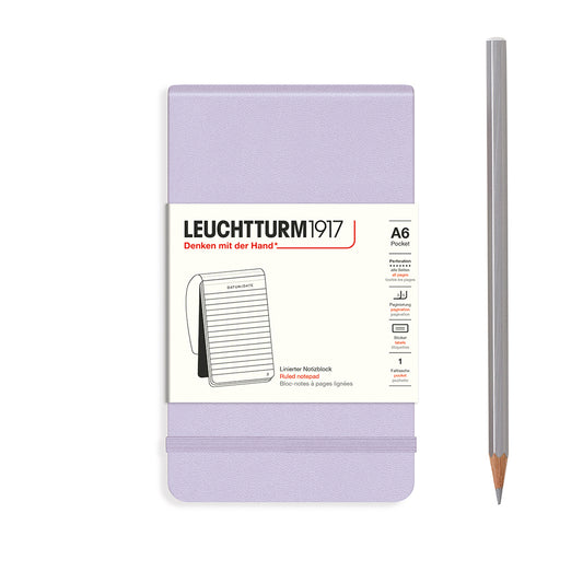 Leuchtturm1917 A6 Pocket Hardcover Ruled Notepad - Lilac