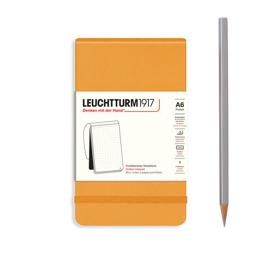 Leuchtturm1917 A6 Pocket Hardcover Dotted Notepad - Rising Sun