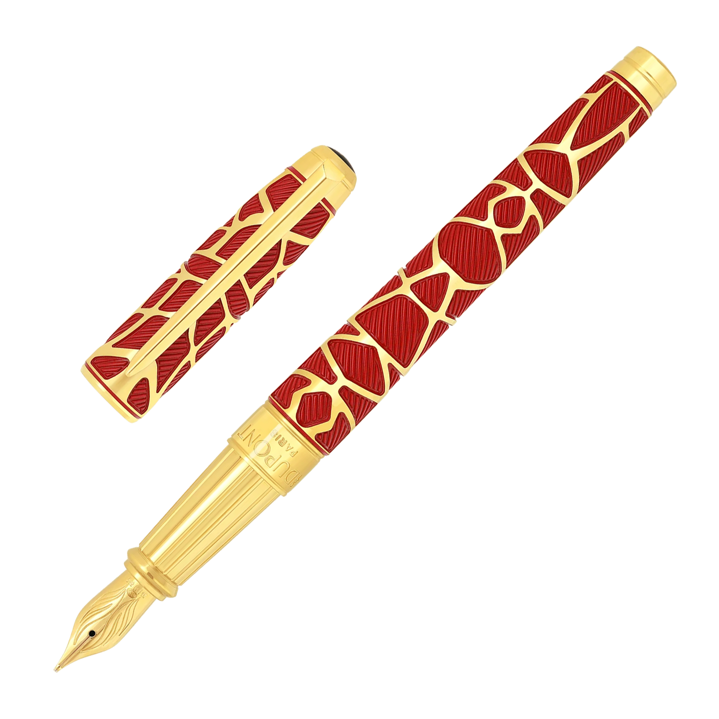 S.T. Dupont Line D Eternity Large Fountain Pen - Orlinski in Red & Gold
