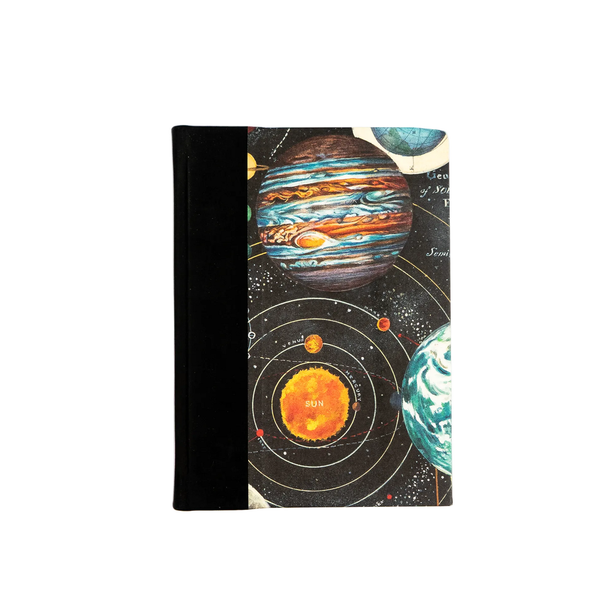 Bomo Art B7 Leather Bound Lined Journal - Planetarium