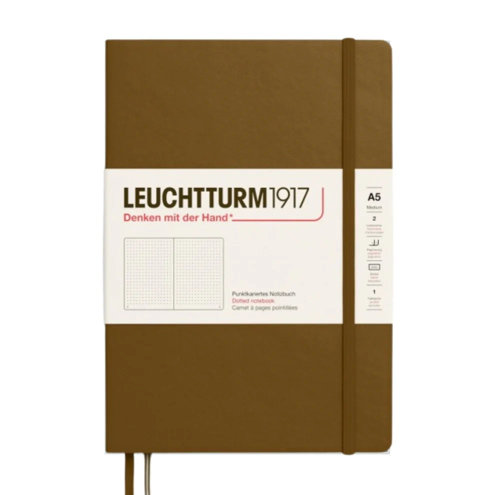 Leuchtturm1917 A5 Medium Hardcover Dotted Notebook - Spice Brown (Discontinued)