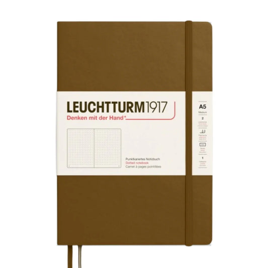 Leuchtturm1917 A5 Medium Hardcover Dotted Notebook - Spice Brown (Discontinued)
