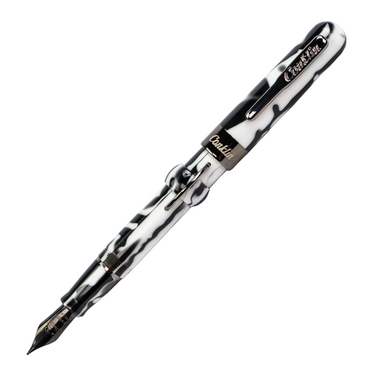 Conklin Mark Twain Crescent Fountain Pen - Black & White