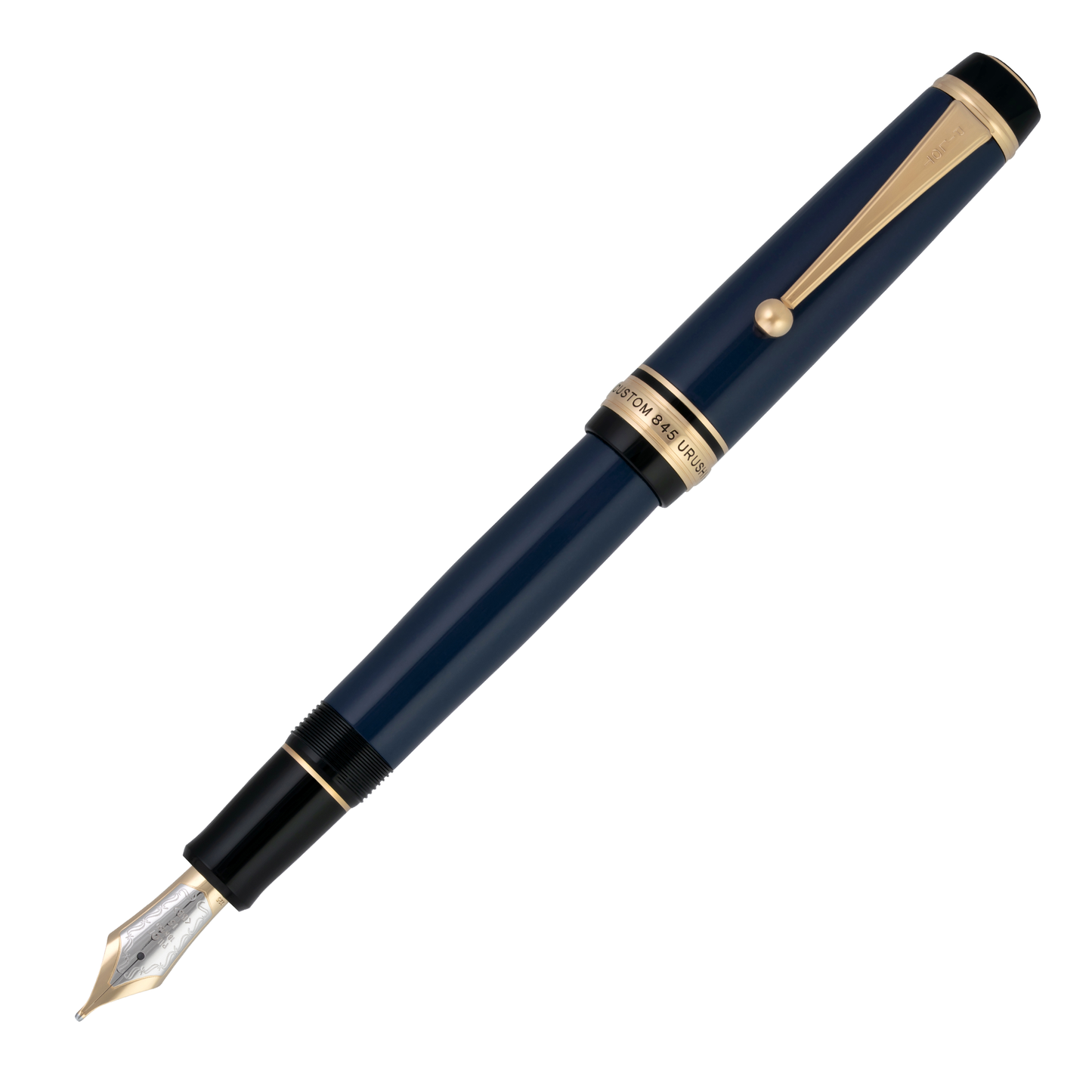 Pilot Custom 845 Urushi Fountain Pen - Prussian Blue with Gold Trim