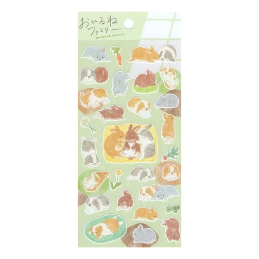 Mind Wave Ohirune Family Sticker - Rabbits