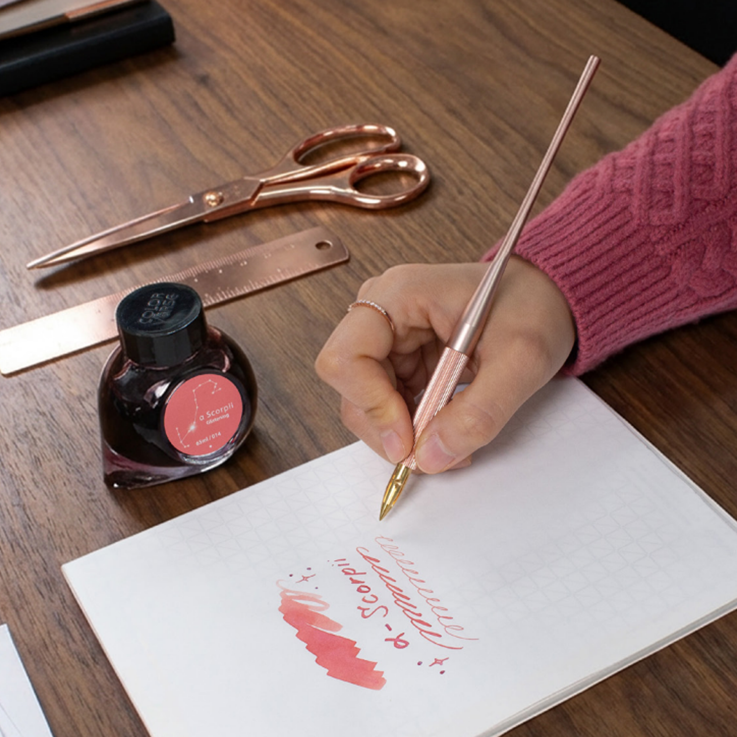 Colorverse Shuttle Large Nib Holder - Rose Gold Aluminum