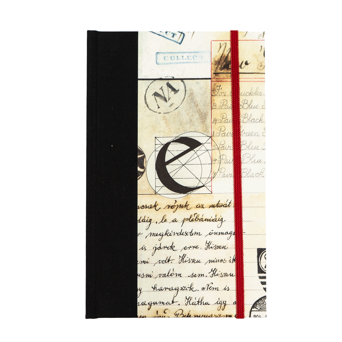 Bomo Art A5 Fabric Bound Lined Journal - Handscript