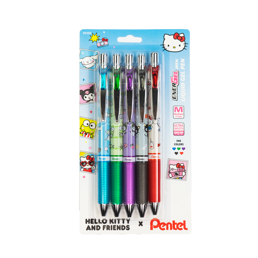 Pentel ENERGEL x Sanrio Hello Kitty & Friends Retractable Liquid Gel Pen (0.7mm) - Set 2