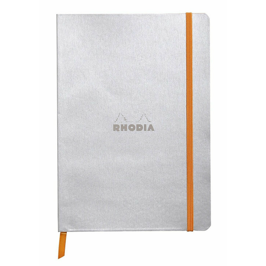 Rhodia Rhodiarama A5 Soft Webnotebook - Silver (Lined)