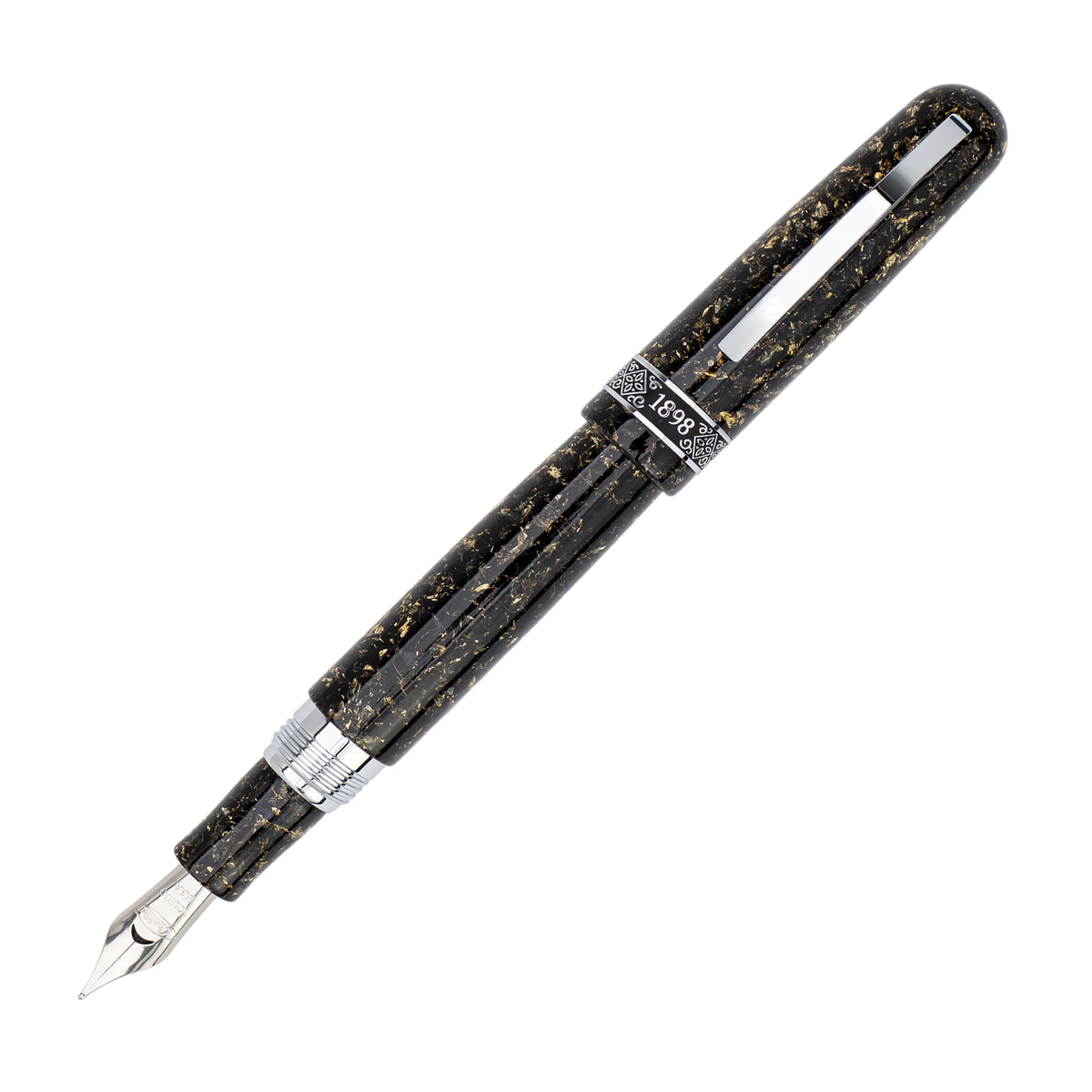 Conklin 1898 Solaris Collection Fountain Pen - Black with Chrome Trim (Limited Edition)