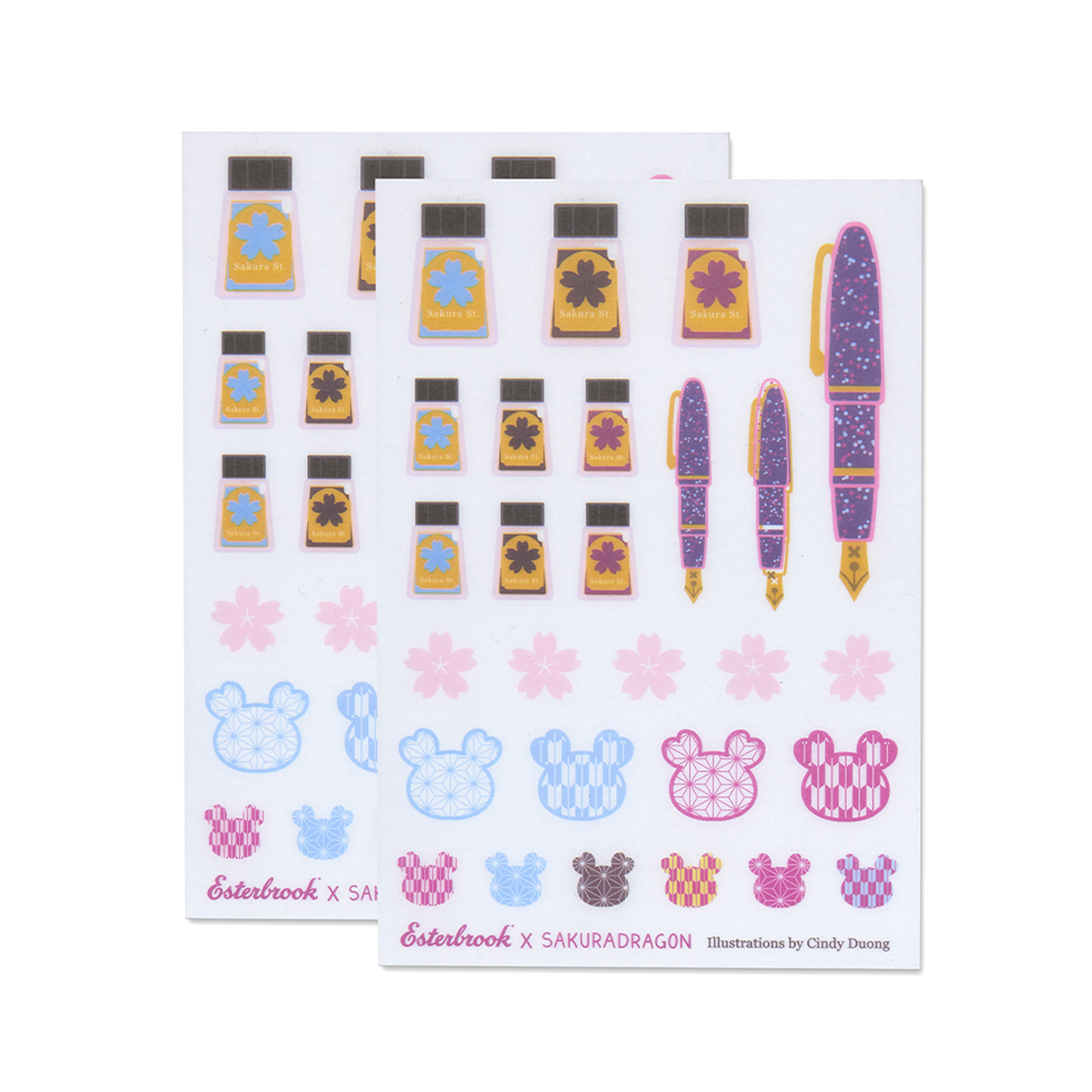 Esterbrook x Sakuradragon Sticker Sheet -  Sakura Street