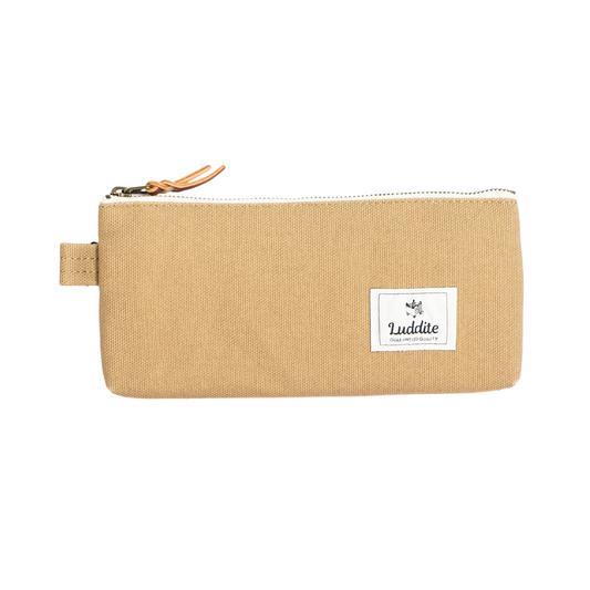 Luddite Gusseted Pen Case - Beige