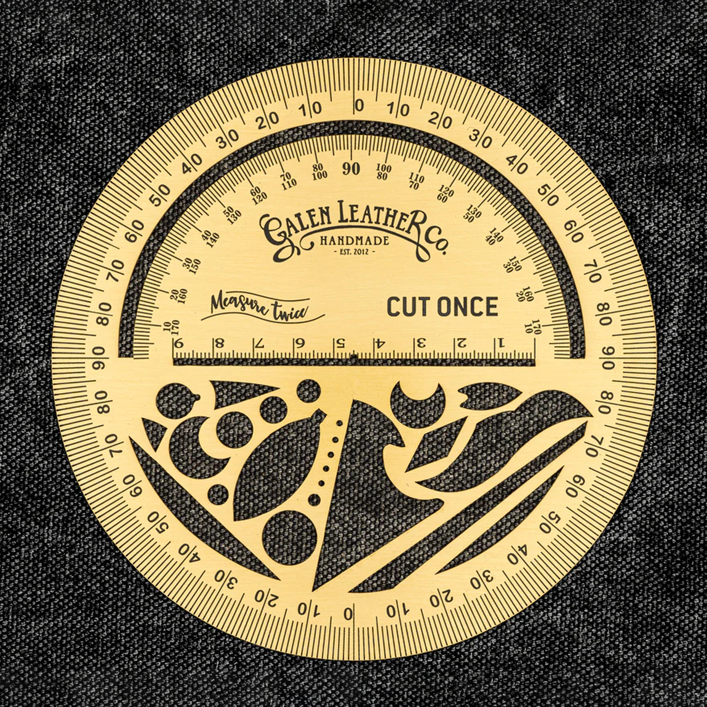 Galen Leather Brass The Circle Master - Brass Master Round Design Companion