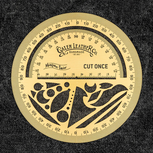 Galen Leather Brass The Circle Master - Brass Master Round Design Companion