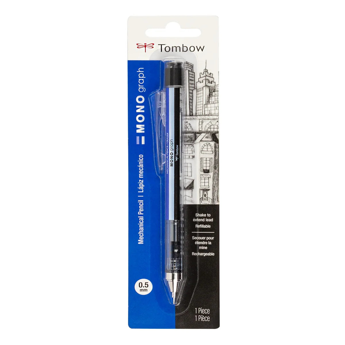Tombow MONO Graph Mechanical Pencil - Tri-Color (0.5 mm)