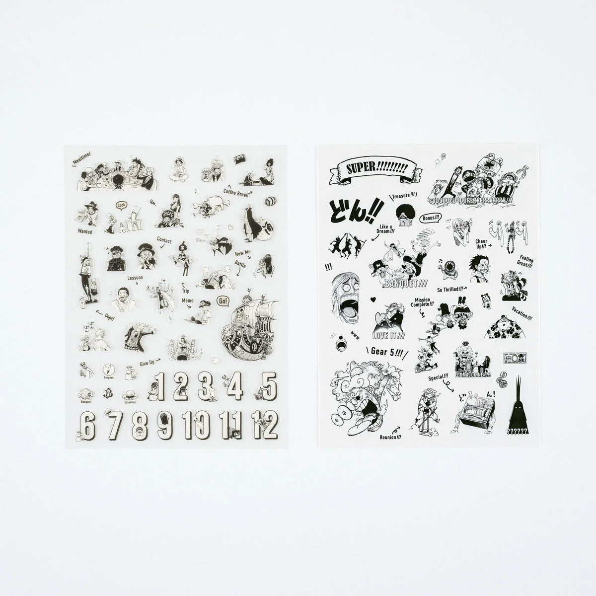 Hobonichi ONE PIECE Sticker Set - Daily / SUPER!!!