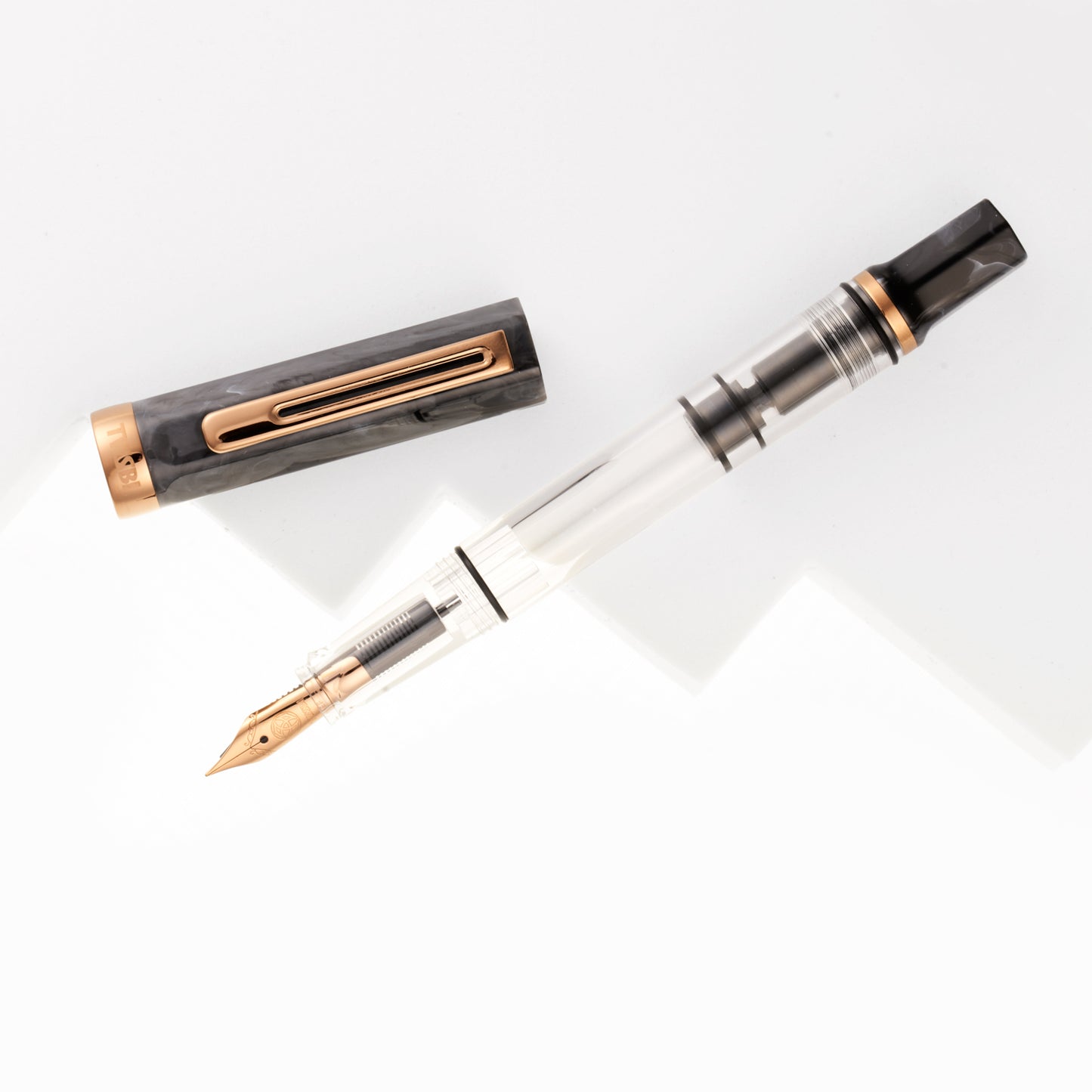 TWSBI ECO Fountain Pen  - Black Marble with Bronze Trim