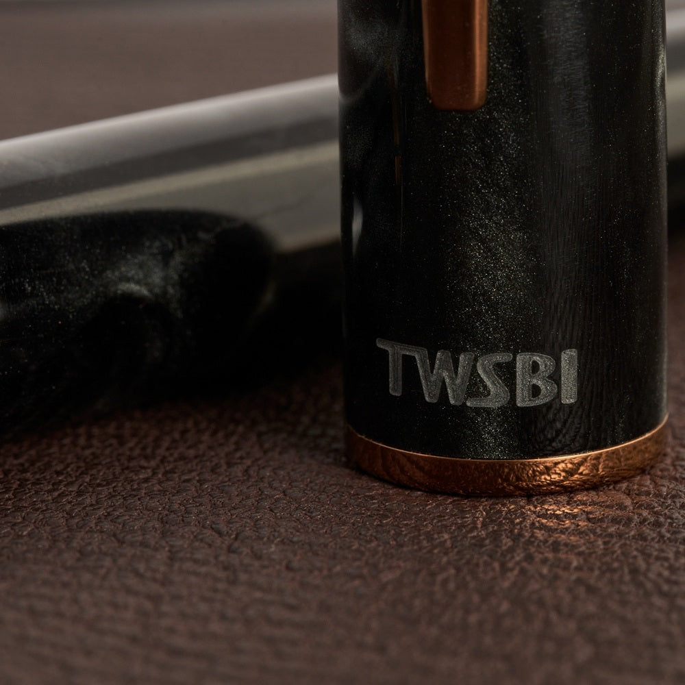TWSBI Obsidian Fountain Pen - Rose Gold Trim
